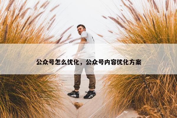 公众号怎么优化，公众号内容优化方案