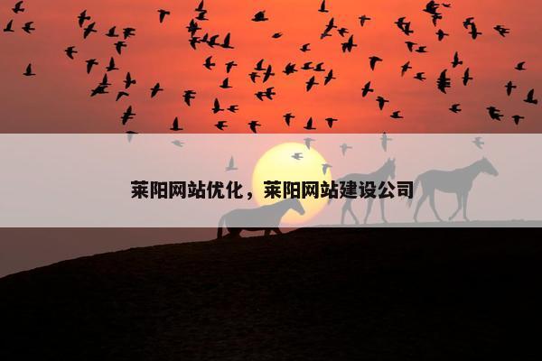 莱阳网站优化，莱阳网站建设公司