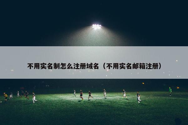 不用实名制怎么注册域名（不用实名邮箱注册）