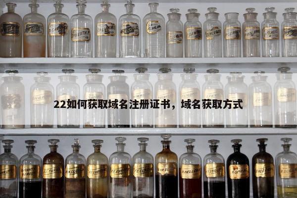 22如何获取域名注册证书，域名获取方式