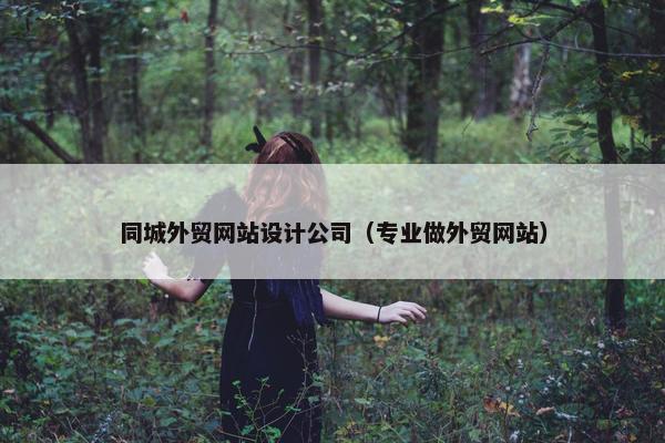 同城外贸网站设计公司（专业做外贸网站）