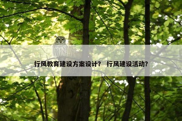 行风教育建设方案设计？ 行风建设活动？