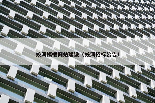 蛟河模板网站建设（蛟河招标公告）