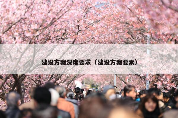 建设方案深度要求（建设方案要素）