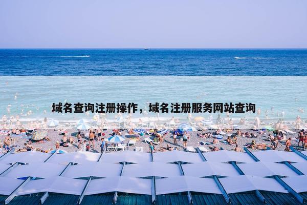 域名查询注册操作，域名注册服务网站查询
