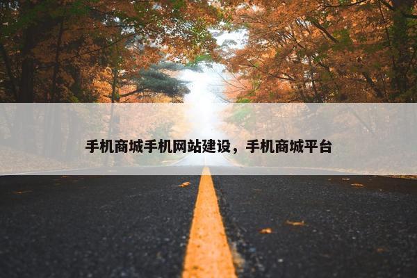 手机商城手机网站建设，手机商城平台