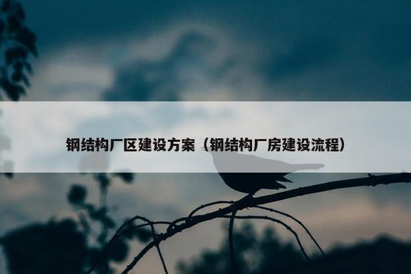 钢结构厂区建设方案（钢结构厂房建设流程）
