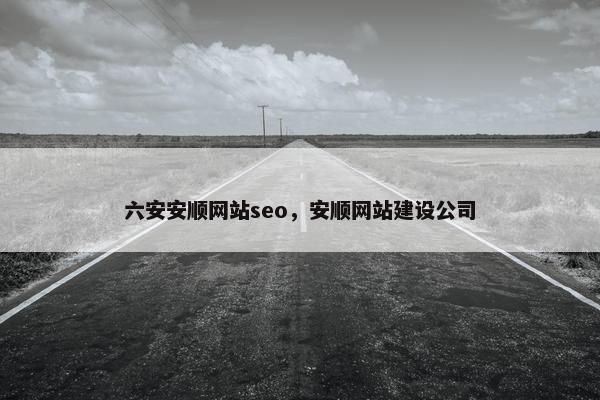 六安安顺网站seo，安顺网站建设公司