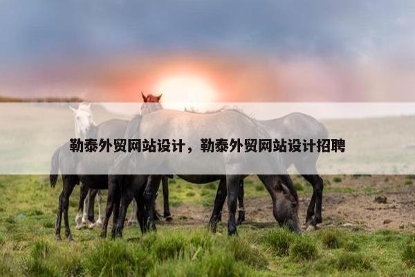 勒泰外贸网站设计，勒泰外贸网站设计招聘