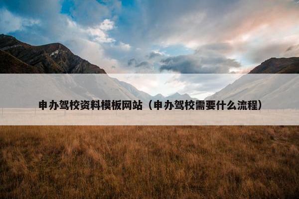 申办驾校资料模板网站（申办驾校需要什么流程）