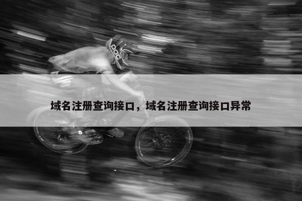 域名注册查询接口，域名注册查询接口异常