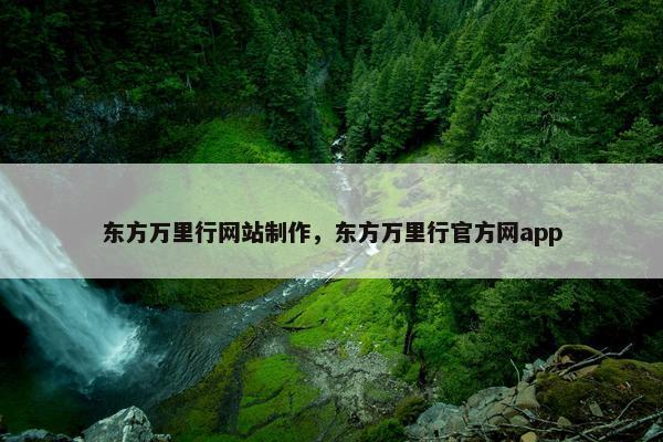 东方万里行网站制作，东方万里行官方网app