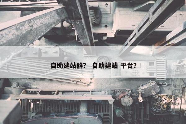 自助建站群？ 自助建站 平台？