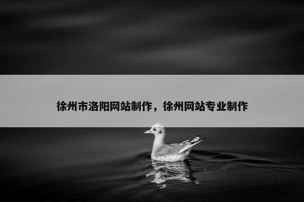 徐州市洛阳网站制作，徐州网站专业制作