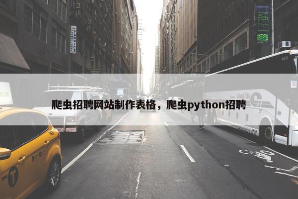 爬虫招聘网站制作表格，爬虫python招聘