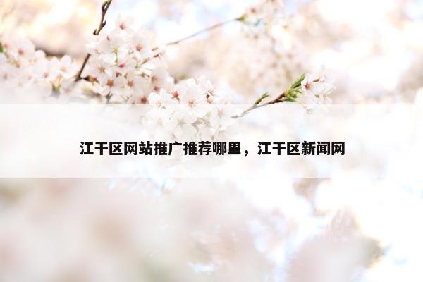 江干区网站推广推荐哪里，江干区新闻网