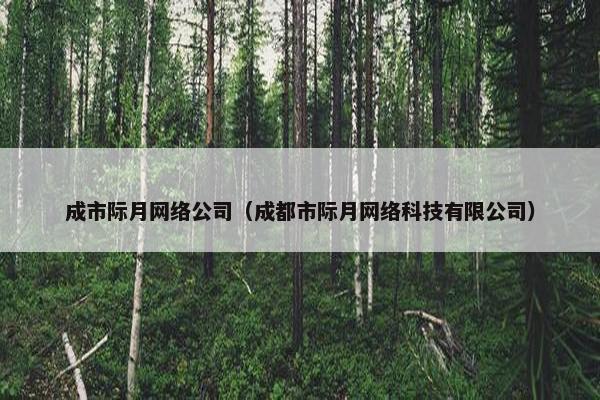 成市际月网络公司（成都市际月网络科技有限公司）