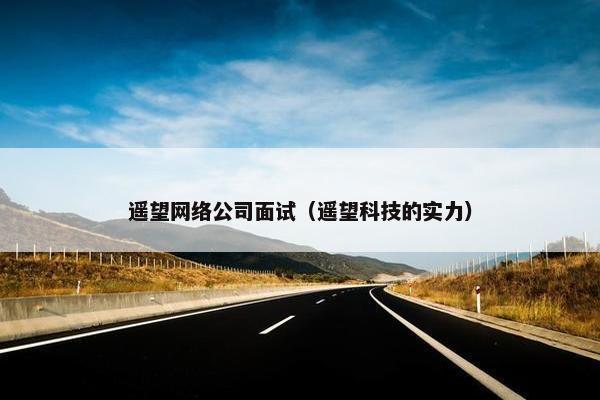 遥望网络公司面试（遥望科技的实力）