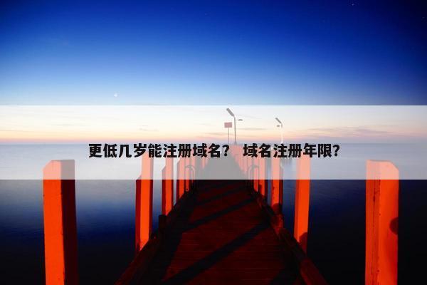 更低几岁能注册域名？ 域名注册年限？