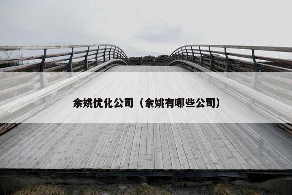 余姚优化公司（余姚有哪些公司）