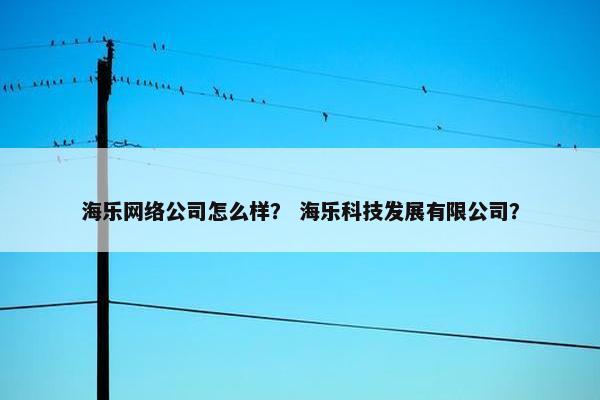 海乐网络公司怎么样？ 海乐科技发展有限公司？