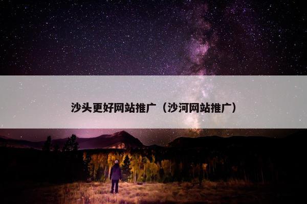 沙头更好网站推广（沙河网站推广）