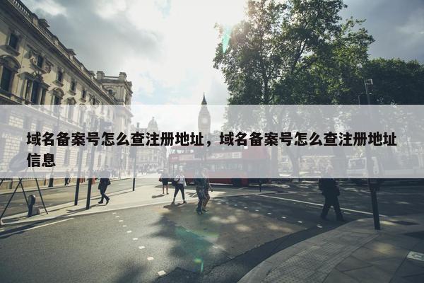 域名备案号怎么查注册地址，域名备案号怎么查注册地址信息