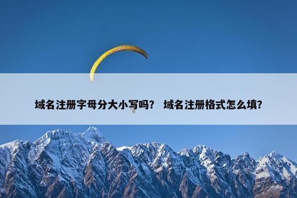 域名注册字母分大小写吗？ 域名注册格式怎么填？