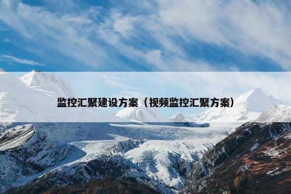 监控汇聚建设方案（视频监控汇聚方案）