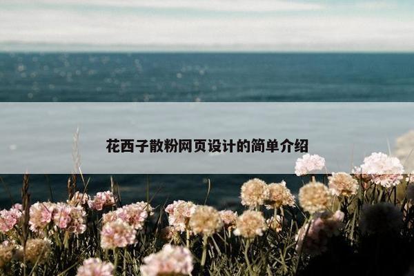 花西子散粉网页设计的简单介绍