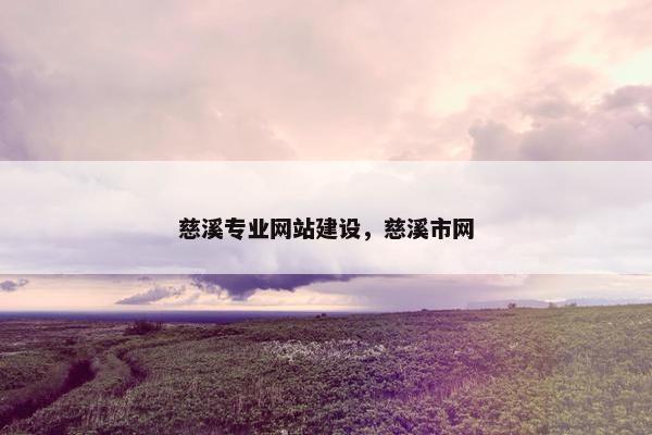 慈溪专业网站建设，慈溪市网