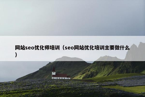 网站seo优化师培训（seo网站优化培训主要做什么）