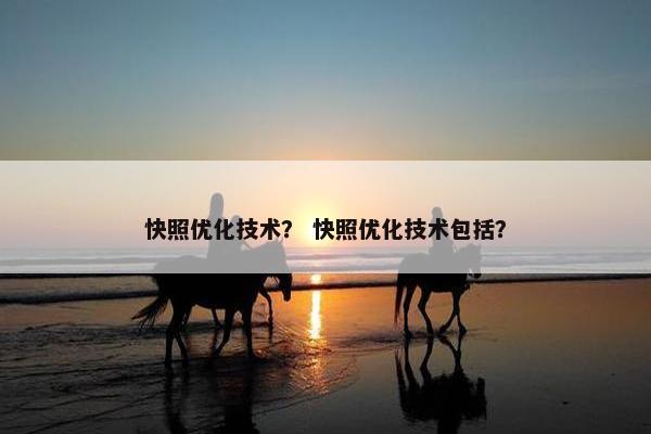 快照优化技术？ 快照优化技术包括？