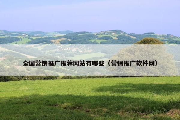 全国营销推广推荐网站有哪些（营销推广软件网）