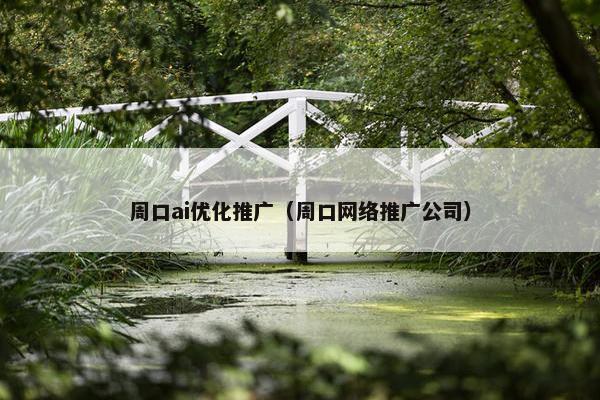 周口ai优化推广（周口网络推广公司）