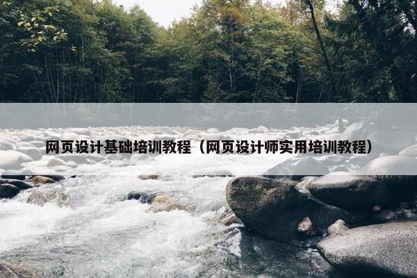 网页设计基础培训教程（网页设计师实用培训教程）