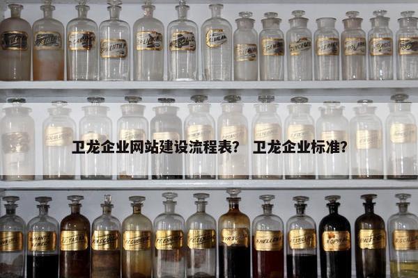 卫龙企业网站建设流程表？ 卫龙企业标准？