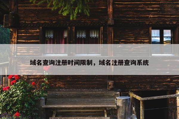 域名查询注册时间限制，域名注册查询系统