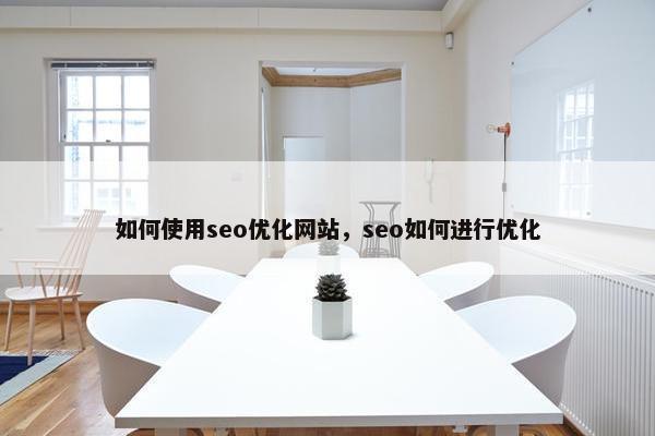 如何使用seo优化网站，seo如何进行优化