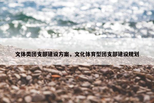 文体类团支部建设方案，文化体育型团支部建设规划
