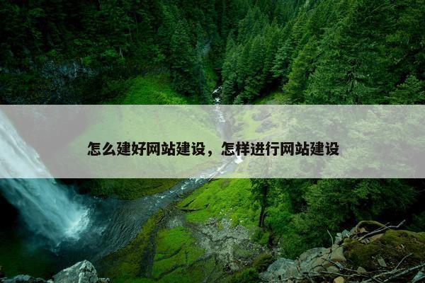 怎么建好网站建设，怎样进行网站建设