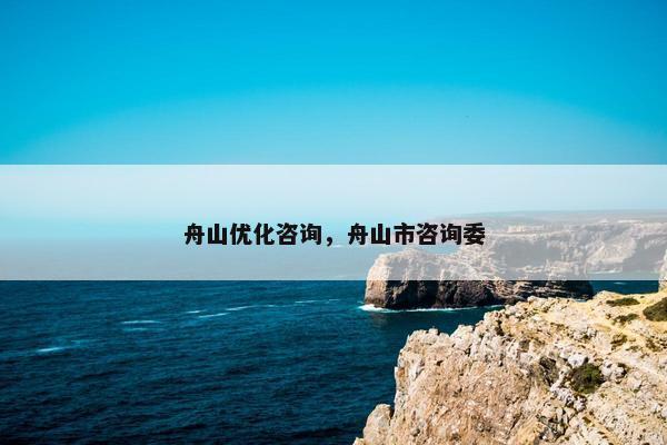 舟山优化咨询，舟山市咨询委