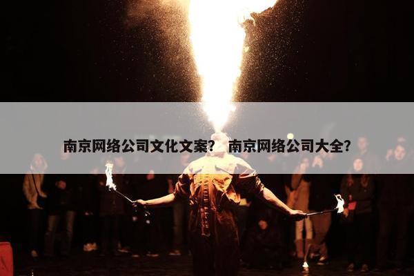 南京网络公司文化文案？ 南京网络公司大全？
