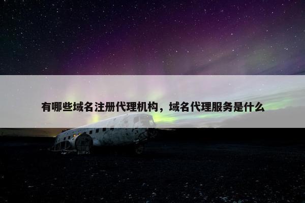 有哪些域名注册代理机构，域名代理服务是什么