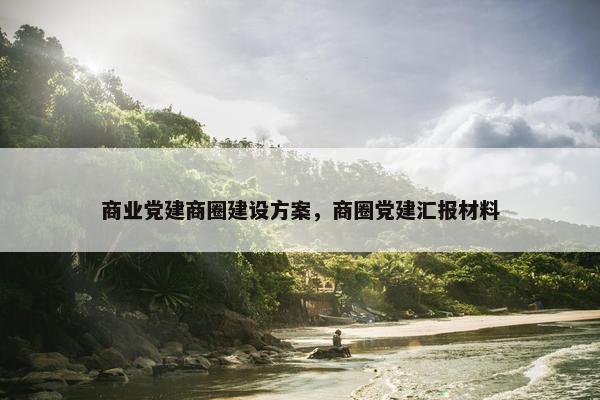 商业党建商圈建设方案，商圈党建汇报材料