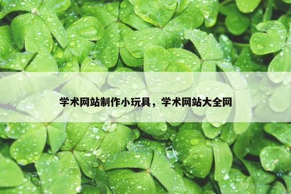 学术网站制作小玩具，学术网站大全网