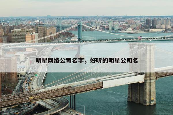 明星网络公司名字，好听的明星公司名