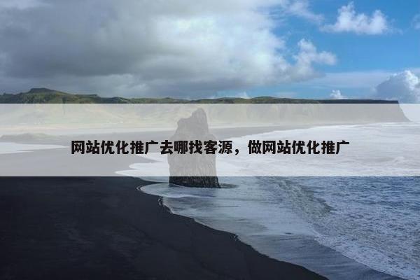 网站优化推广去哪找客源，做网站优化推广