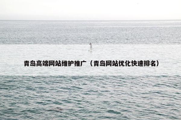 青岛高端网站维护推广（青岛网站优化快速排名）