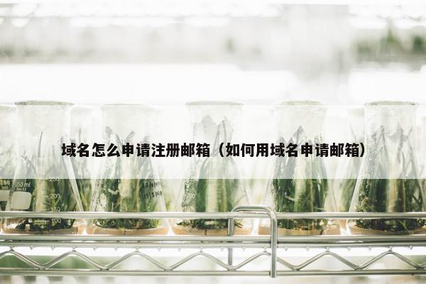 域名怎么申请注册邮箱（如何用域名申请邮箱）